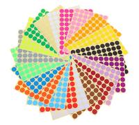HOODANCOS 2800 pièces Lot de Autocollants Ronds Adhésifs Colorés Gommettes Repositionnables pour Organisation Bureau Étiquettes Codées pour Tri et Décoration