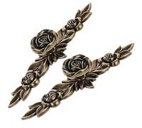 HOODANCOS 2pcs Boutons de Porte en Alliage de Zinc Forme Fleur de Rose Classique pour Meuble Chaussure ou Bibliothèque, Faciles à Installer et Résistants la Déformation