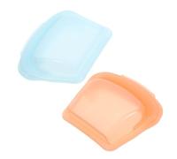 HOODANCOS 2PCS Silicone Pill Case Transparent Portable Reusable Resealable Storage Pouch for Travel Daily Use and Medication