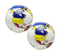 HOODANCOS 2Pièces Ballon de Plage Forme de Globe pour Garçon Fille Boules Gonflables pour Piscine et Outil Apprentissage Interactif Anglais et Sûr