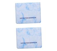 HOODANCOS 2pièces Porte-Cartes De Voyage Cuir PU Étui Imperméable pour Documents Identité Lot pour Passeport Et Cartes Marbré