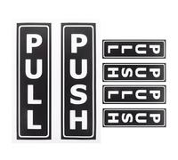 HOODANCOS 3 paires Stickers Porte Réutilisables Décoratifs et Adhésifs pour Portes Vitrées Signalisation Pousser Tirer pour Commerces et Bureaux Autocollants Transparents Résistants et