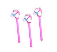 HOODANCOS 3 pièces Bâtons Gonflables Tête de Cheval pour Fête et Jeux Extérieurs Garçon Fille Accessoire Ludique Sensoriel Pailleté