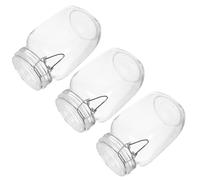 HOODANCOS 3 pièces Bocaux Verre avec Couvercle Hermétique Lot de Récipients de Conservation Alimentaire Étanches pour Céréales Café Contenants de Rangement Cuisine Transparent