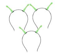 HOODANCOS 3 Pièces Light Up Antenna Headband Glow In The Dark Martian Hairband For Halloween Cosplay Carnival Party Accessory Women Adults