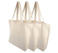 HOODANCOS 3 pièces Lot de Cabas Toile de Capacité pour Courses et Rangement Réutilisable Écologique pour Fruits Légumes et Objets du Quotidien