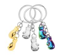 HOODANCOS 3 pièces Porte-clés Mitaines de Boxe Mini Métal Pendentif Sportif Réaliste pour Fans et Amateurs de Fitness Accessoire Pratique pour Clés et Sacs