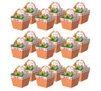 HOODANCOS 30 Boîtes à Friandises de Pâques en Carton avec Poignées Design 3D Lapin Coloré Boîte Présent Papier Festive pour Bonbons Biscuits et Petits Présents - Fête D’Anniversaire et