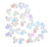 HOODANCOS 30 Pièces Charms de Manucure Étoile à Cinq Branches en Alliage et Ornement Perlé, Décoration Élégante pour Ongles Naturels et Faux, Facile à Utiliser, pour Anniversaires et Bals