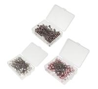 HOODANCOS 300pièces Boule De Perles à Tête pour Couture Épingles Blanc Rose Et Gris pour Marquage Et Décoration De Projets DIY