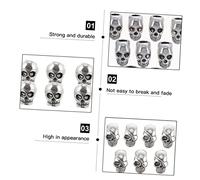 HOODANCOS 30pièces Perles Alliage De Tête De Mort Pour Création De Bijoux Breloques Antiques Pour Bracelets Colliers Et Accessoires Halloween