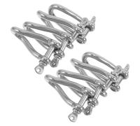 HOODANCOS 4 Manilles Lyre Robustes pour Usage Marin Manilles À Vis Marines en Acier Inoxydable Argenté