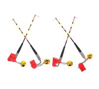 HOODANCOS 4 Pièces Alarme de Flottante LED Sensible pour Carpe Bord Indicateur Lumineux Nocturne à Éclairage Constant Compatible avec Divers Supports et Accessoires