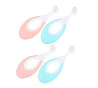 HOODANCOS 4 pièces Brosse à Dents Souple pour Garçon Fille Brosse Apprentissage Douce pour Garçon Fille Poils Délicats pour Hygiène Dentaire et Soin des Gencives Facile à Prendre Main