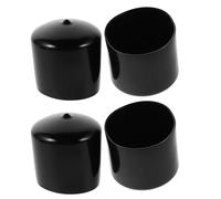 HOODANCOS 4 Pièces Capuchon Anti-poussière pour Moyeu de Roue de Remorque, Caoutchouc Noir, Conçu pour Roulement de 1,98 Pouces, Protection la Saleté Chemins de Gravier