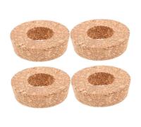 HOODANCOS 4 pièces Couvercles Bois Percés pour Vase Hydroponique Bouchons pour Plantes Verre Accessoires Décoratifs pour Micro-paysages et Pots de Fleurs Bureau et Étagère