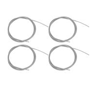 HOODANCOS 4 Pièces Lot de 2 Cordes de Remplacement pour Filet de Basket-Ball, Fil d'acier Gainé Solide 1,8 M, Attaches en Aluminium, Résistant aux Intempéries, Compatible Panneaux et Cadres