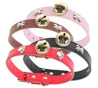 HOODANCOS 4 pièces Lot de Colliers Réglables pour Chèvres avec Clochettes Accessoires Colorés pour Moutons Vaches et Chevaux Colliers Anti-Perte Pratiques et Durables pour Élevage