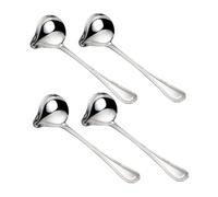 HOODANCOS 4 Pièces Lot de Louches à Sauce Acier Inoxydable avec Bec Verseur Canard Petites Louches à Sauce et Jus Manche Long pour Cuisine Sécurisée et Versement