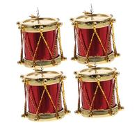 HOODANCOS 4 pièces Miniature Tambourin Décoratif Instrument de Musique Miniature pour Maison de Poupée Accessoire Réaliste pour Décoration