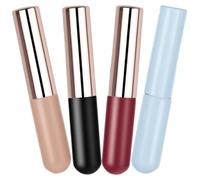 HOODANCOS 4 Pièces Pinceau à Ongles en Silicone Couvercle Protecteur, Embout Souple en Silicone, Application de Pigments et Nettoyage des Ongles, Design Élégant pour Voyage