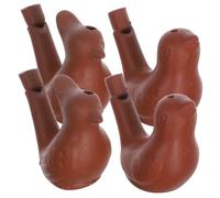 HOODANCOS 4 Pièces Sifflets Oiseaux Argile Traditionnelle Sons Clairs et Mélodieux Jouets Artisanaux Céramique Forme Oiseau Eau Adorable