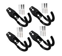 HOODANCOS 4 pièces Support Mural pour Tuyau Arrosage Robuste Crochet Lourd Métal Organiseur Mural Polyvalent pour Jardin Facile à Installer et Multi-Usage