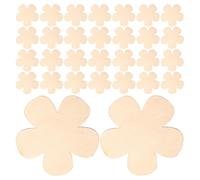HOODANCOS 40 Pièces de Tranches de Bois Rondes Vierges de Fleur 7,62 Cm X 2 Mm, Dessous de Verre en Bois à Peindre pour Décoration Rustique et Projets DIY Printaniers