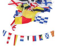 HOODANCOS 40 pièces Drapeaux de Signalisation Nautique Bannières Codées pour Bateau Décoration Marine Complète avec Lettres et Chiffres pour Yachts Navires Commerciaux et Navires Militaires