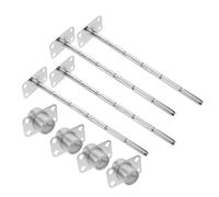 HOODANCOS 4pcs Tiges de Levage Argenté en Fer pour Appui-tête de Canapé Réglables Ajustement d'angle Hauteur, Accessoires pour Salon