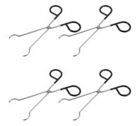 HOODANCOS 4pièces Petites Pinces Métalliques Pinces de Moxibustion Acier Inoxydable Outil Polyvalent pour Sécurité Précision