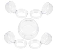 HOODANCOS 5 pièces Cache-boutons de Cuisinière Plastique Protège-rotules pour Gazinière Sécurité Garçon Fille avec Fixation Adhésive Protection Allumage Accidentel Du Feu Facile à Nettoyer