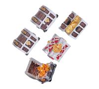 HOODANCOS 5 pièces Décor Coffre Au Trésor Miniature Résine Ornement Aquarium Doré Cachette Créative pour Poissons Décoration Paysage Micro Aquarium