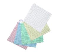 HOODANCOS 5 pièces Lingettes Absorbantes Garçon Fille Coton Couches Lot de Serviettes Multifonctions Né Lavables et Douces pour Visage et Toilette Infantile Couleurs Pastel Blanc Jaune Rose