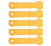 HOODANCOS 5 Pièces Lot de 5 Cuillères Distributeurs à Presser pour Chat 24,4 CM en Plastique Jaune Ustensiles pour Nourrir Les Chats, Distributeur de Friandises Humides et Croquettes, Outil