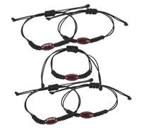 HOODANCOS 5 pièces Lot de Bracelets Rugby Ajustables en Polyester Accessoires Sportifs Originaux pour Femmes Réglables pour Fans de Rugby et Supporters