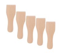 HOODANCOS 5 pièces Spatules Bois Multifonctions Ustensiles Cuisine pour Beurre Crème et Barbecue Surface Lisse et Faciles à Nettoyer Accessoires Pratiques pour Pâtisserie et Raclette