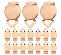 HOODANCOS 50 Clips D'oreilles sans Percage en Fer Plateau Plat et Design Réglable pour Bijoux DIY Usage Quotidien sans Besoin de Percer les Oreilles