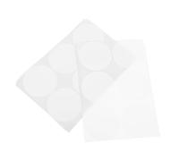 HOODANCOS 50 Feuilles Étiquettes Rondes Adhésives Blanches Papier Autocollants Écrits Main Forte pour Organisation Maison Bureau Calendrier et Sceau Enveloppe