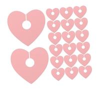 HOODANCOS 50 Pièces 50 Breloques de Cœur pour Verres à Boire, Étiquettes en Papier Roses 6,9 X 6,6 CM, Identificateurs de Boissons pour Fêtes, Saint-Valentin et Noël, Pack de 50 Pièces