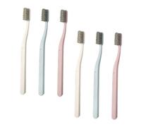 HOODANCOS 6 pièces Brosse à dents adulte à poils durs tête en nylon mat portable nettoyage des taches usage familial voyage 6 pcs 3 pièces x 2 ensembles