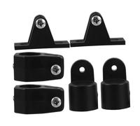 HOODANCOS 6 pièces Kit Support de Fixation pour Voile Ombrage de Yacht Charnières à Mâchoire Nylon Glissières et Embouts pour Auvent Marin Noir Installation Rapide