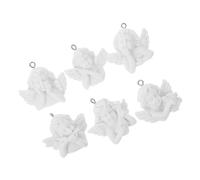 HOODANCOS 6 pièces Pendentifs Anges Résine Argentée pour Bijoux DIY Figurines Baroques Miniatures pour Collier Bracelet et Décoration Artisanale