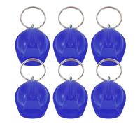 HOODANCOS 6 Pièces Porte-clés Casque Chantier Décoratif Pendentif Casque Bleu à Dos et Trousseau Clés Décoration Polyvalente