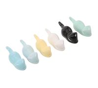 HOODANCOS 6 Pièces Support Pinceaux Porcelaine Chat Porte-pinceaux Calligraphie et Peinture Repose-pinceaux Portable Décoratif pour Artistes et Amateurs Art Oriental