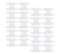HOODANCOS 60 Bobines de Canette Transparentes en Plastique pour Machine à Coudre Domestique Bobines de Fil Vides pour Créatifs et Broderie Accessoires de Remplacement