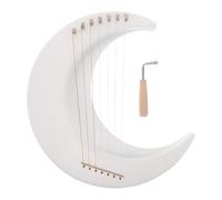 HOODANCOS 7 cordes Lyre Harpe Cordes Bois Forme Croissant Portable avec Clé Accordage Instrument de Musique pour Pratique et Débutants