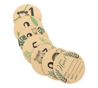 HOODANCOS 7 Pièces Cartes Étapes Garçon Fille Double Face Animaux Carton Milestone Panneaux Annonce Naissance Cadeau Parents