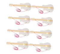HOODANCOS 8 Pièces Blank Wood Guitar Shapes for DIY Crafts Unfinished Wooden Electric Guitar Cutouts for Painting Kindergarten Group Activities and Family Bonding