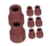 HOODANCOS 8 Pièces Pole De Randonnée Antidérapant Pointe des Bâtons De Marche Protecteur De Pointes De Bâtons De Marche Accessoire De De Randonnée Brun Caoutchouc